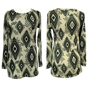 About a Girl Los Angeles Tribal Print Pullover Tunic Top Dress Body Con Sz L